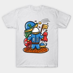 Alien Monster and Spaceman T-Shirt